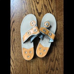 Jack Rogers Orange Navajo Sandals 8.5